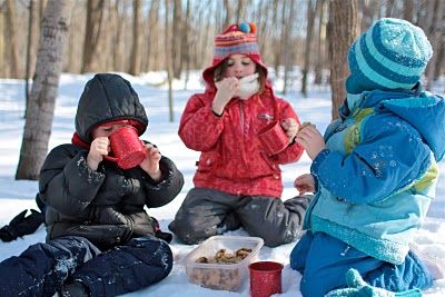 picnic in the snow