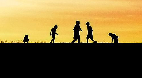 kids exploring