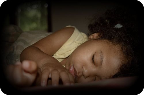 napping girl