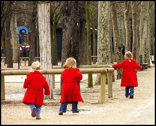 three little girls