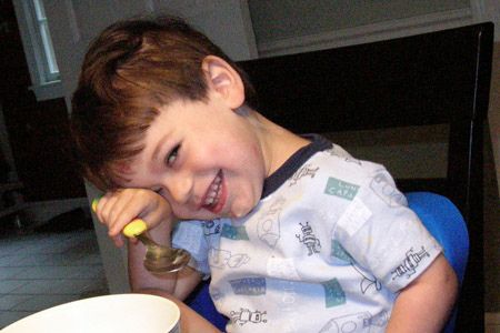 boy eating
