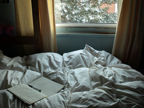 journal on a bed