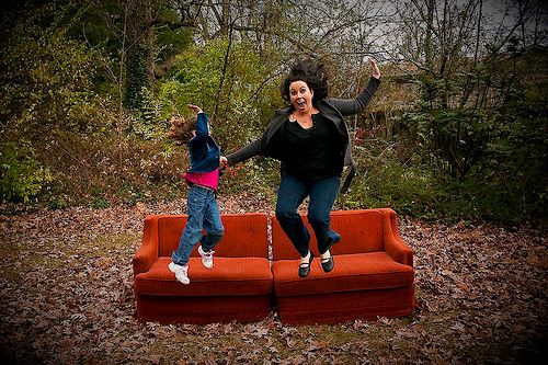 jumping on the couch