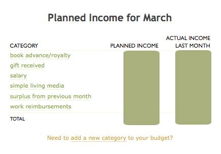 planned income