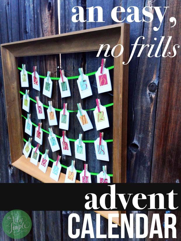 An easy, no-frills Advent calendar, on The Art of Simple