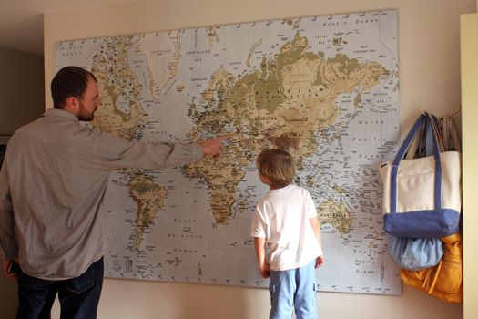 boys and map