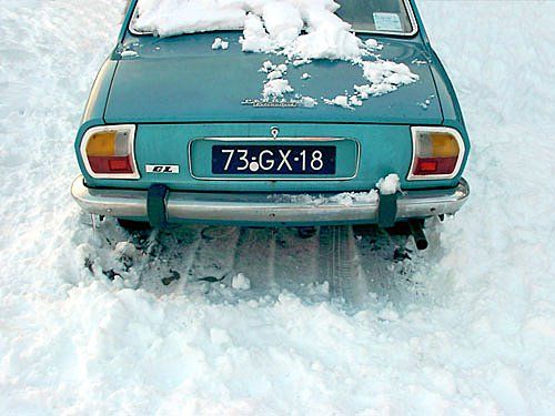 car in snow