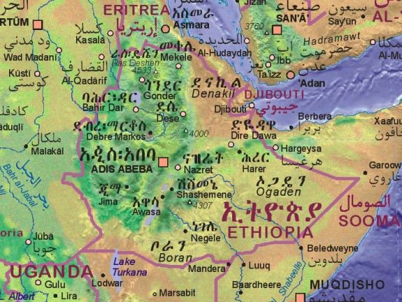 ethiopia map