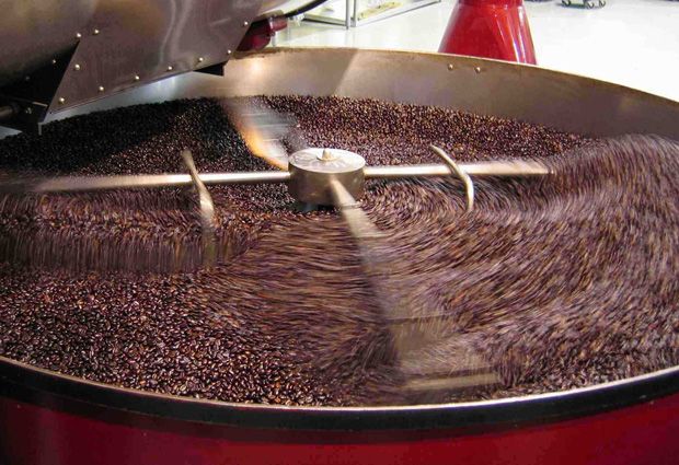 roasting coffee