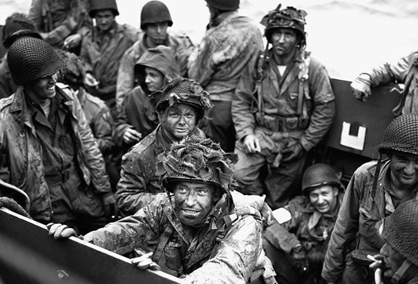 Allied troops on the D-Day landing