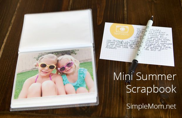 Preserve summer memories with a Mini Summer Scrapbook on SimpleMom.net