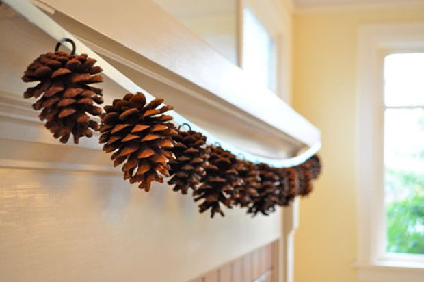 Pine cone garland from Twig & Thistle