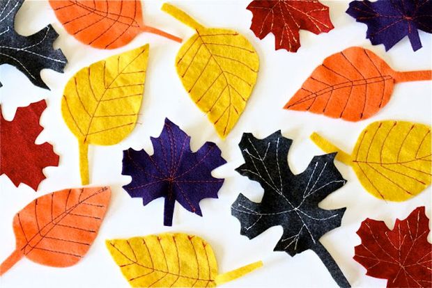 Fall felt leaves from MADE