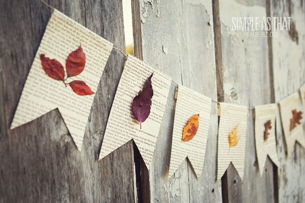 Fall leaf banner from Simple as That