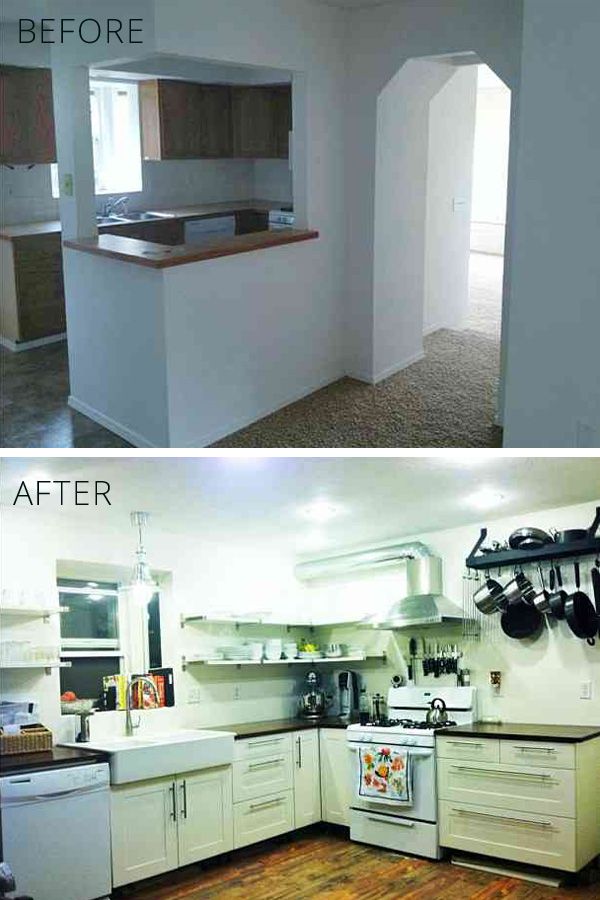 the kitchen, before and after