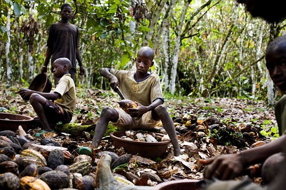 Child slavery is used in the chocolate industry. Don't turn a blind eye.