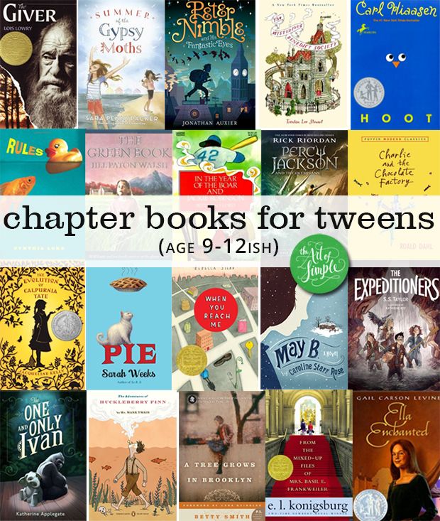 20 chapter books for tweens (around ages 9-12); perfect for a summer reading list.