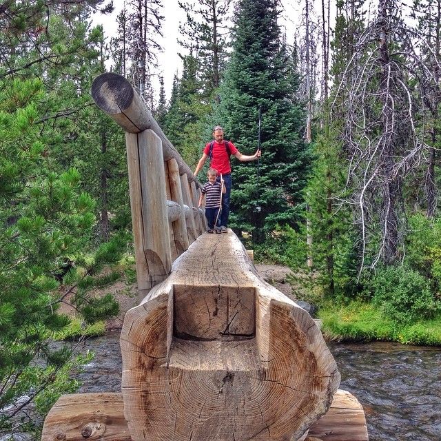 Boys walking the bridge