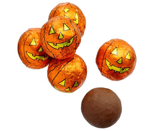 halloween milk chocolate pumpkin balls