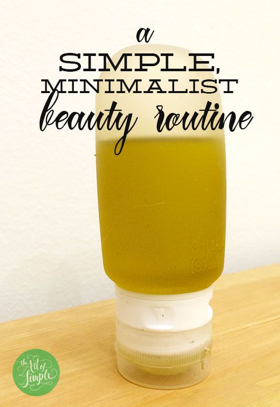 a simple, minimalist beauty routine