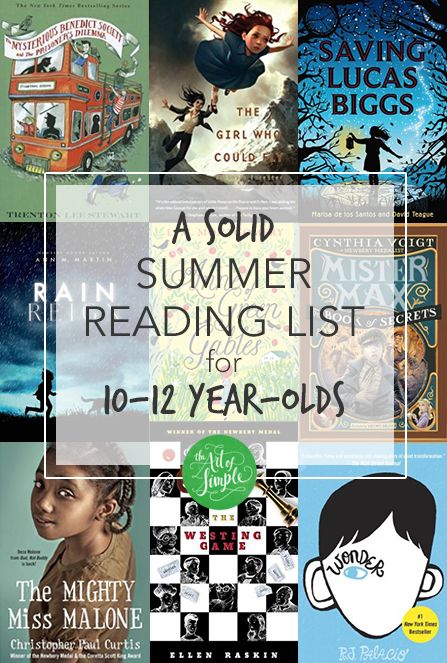 A solid summer reading list for 10-12 year-olds.