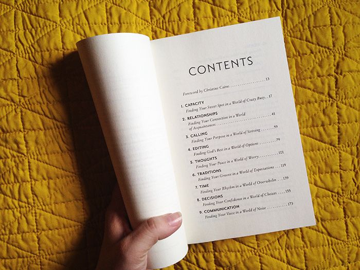 Breaking Busy table of contents