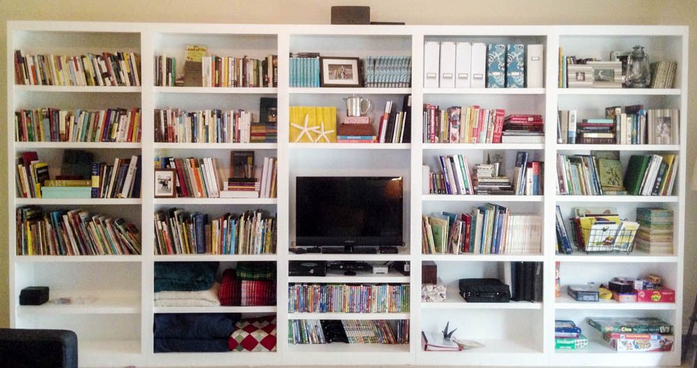 family bookshelves