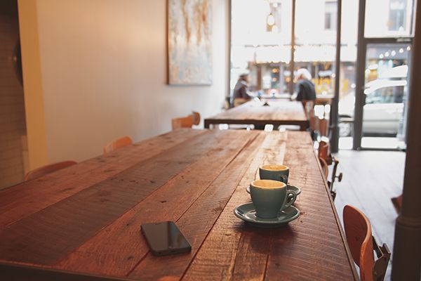 coffee shop table