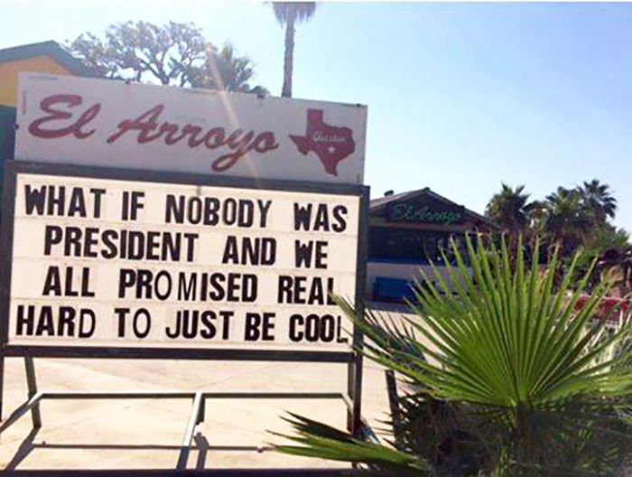 el arroyo sign what if nobody was president