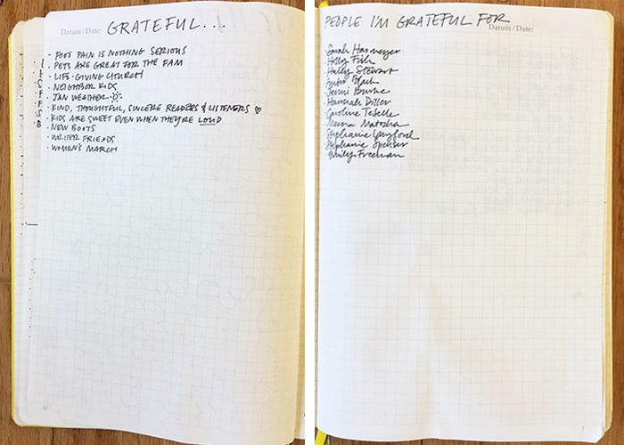 bullet journal grateful