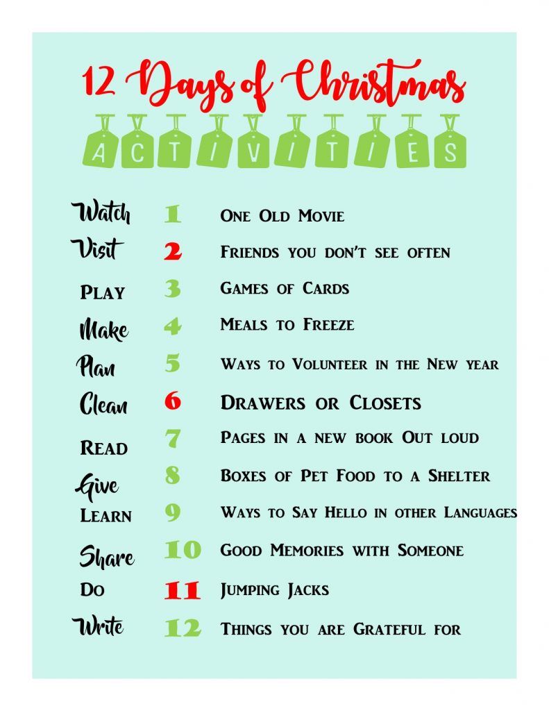 Keeping the 12 Days of Christmas